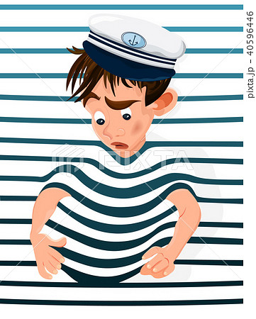 Little boy trapped in a marine background 40596446