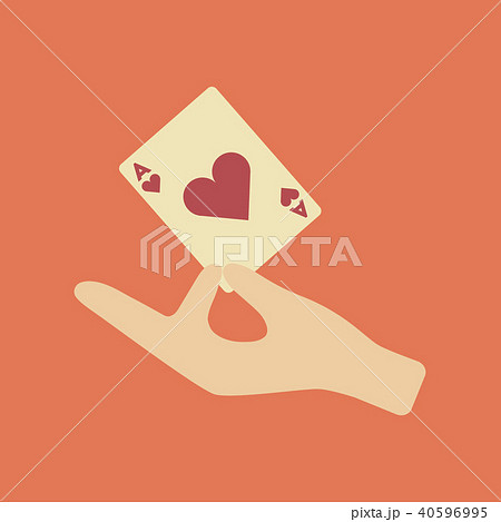 flat icon on stylish background hand playing cards 40596995