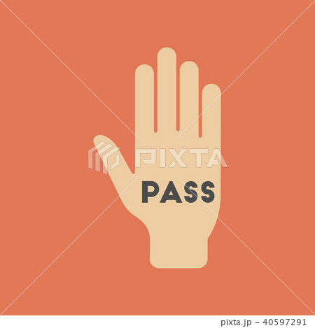 flat icon on stylish background hand passのイラスト素材 [40597291] - PIXTA