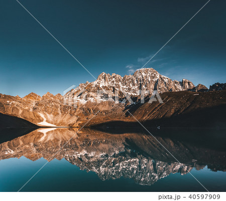 Gokyo Lake on the Himalayas mountains background. Gokyo Lake on the Himalayas mountains background. 40597909