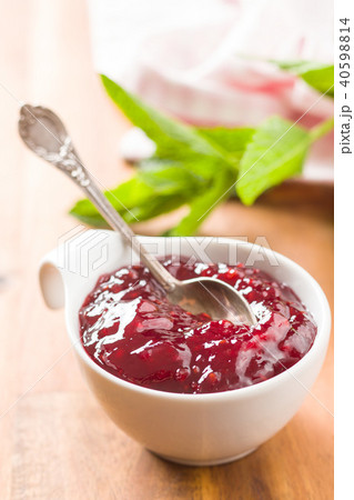 Raspberry jam jelly. Raspberry jam jelly. 40598814
