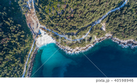 Marble beach (Saliara beach). Thassos, Greece 40598946