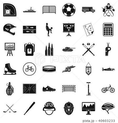 Excellent health icons set, simple style 40603233