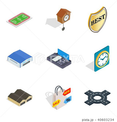 Big supply icons set, isometric style 40603234