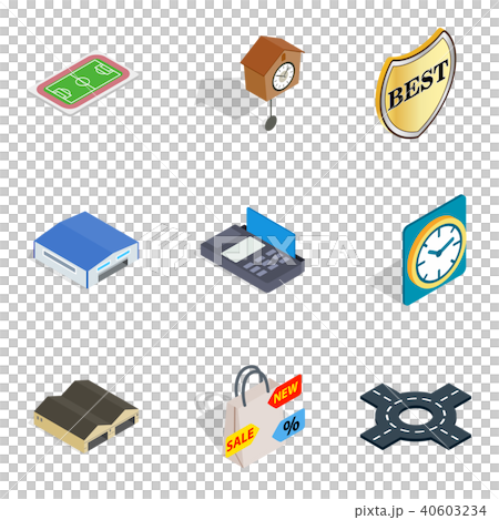 Big supply icons set, isometric style 40603234