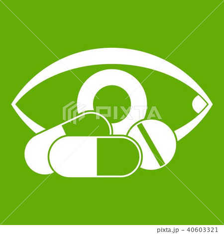 Treatment of the eye icon green 40603321