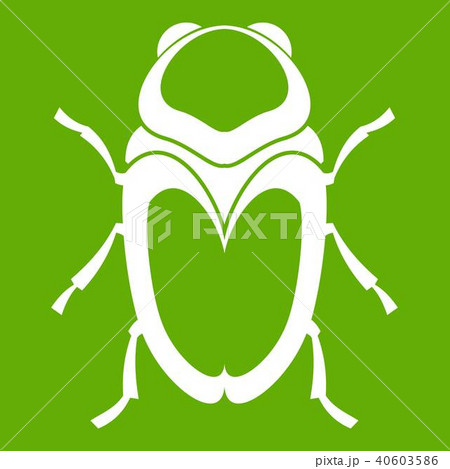 Scarab beetle icon green 40603586