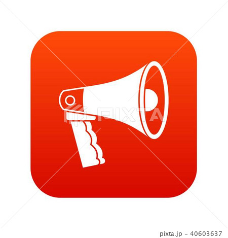 Loudspeaker icon digital red 40603637