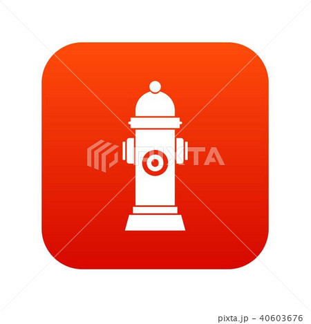Hydrant icon digital red Hydrant icon digital red 40603676