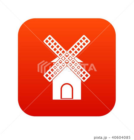 Mill icon digital red 40604085