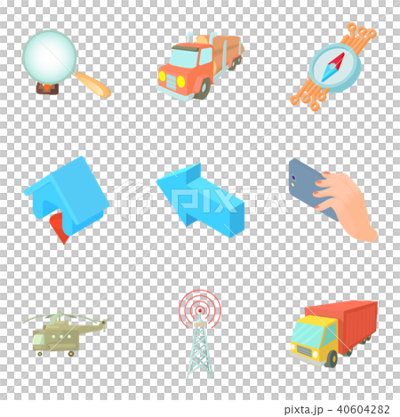Search space icons set, cartoon style 40604282