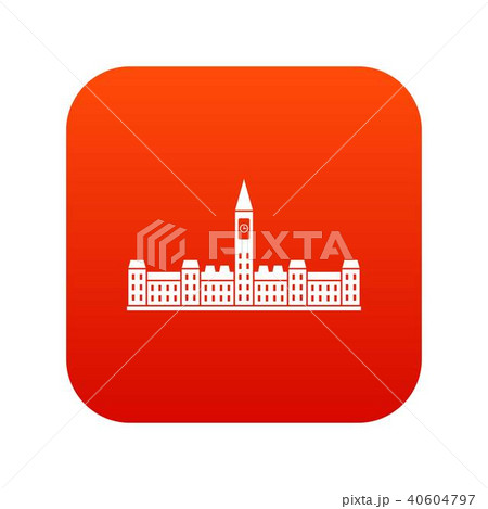 Parliament Building of Canada icon digital red Parliament Building of Canada icon digital red 40604797