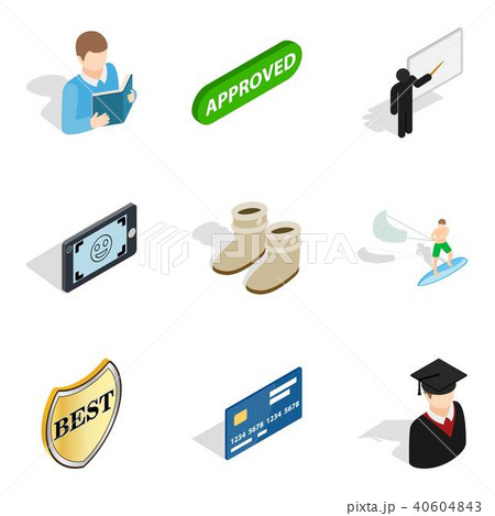 Single individual icons set, isometric style 40604843