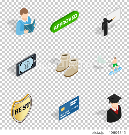Single individual icons set, isometric style 40604843