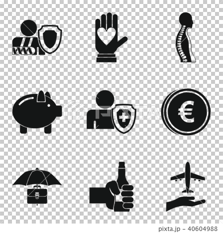Pharma case icons set, simple style 40604988