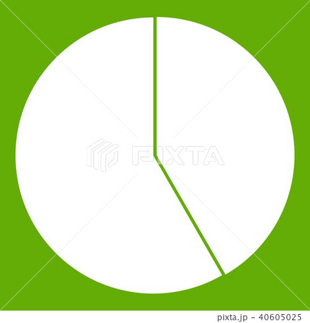 Abstract pie chart for business icon green 40605025