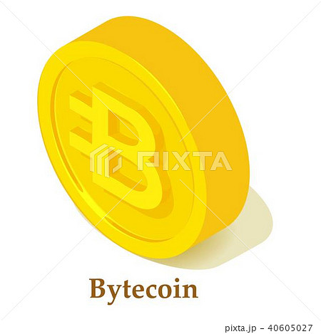 Bytecoin icon, isometric style 40605027