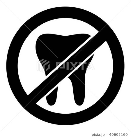 No tooth icon, simple style 40605160