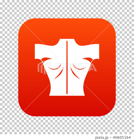 Human back icon digital red 40605164