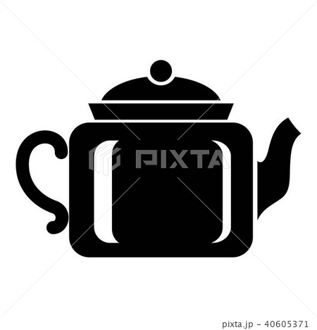 Ceramic kettle icon, simple style 40605371
