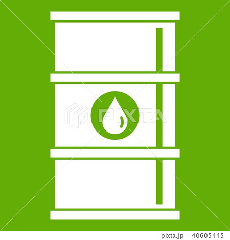 Oil barrel icon green Oil barrel icon green 40605445