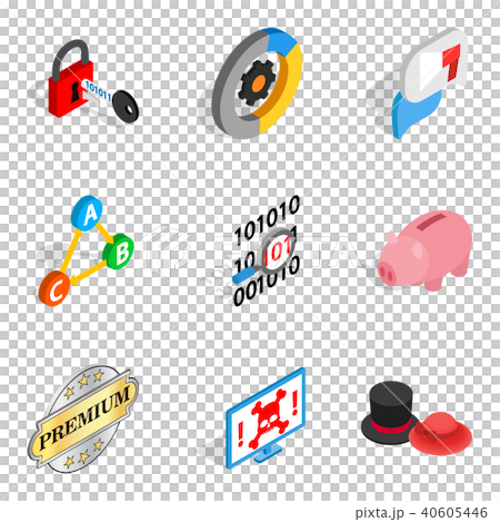 Presentation icons set, isometric style Presentation icons set, isometric style 40605446