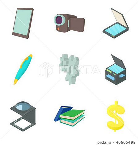 Film project icons set, cartoon style 40605498