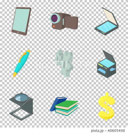 Film project icons set, cartoon style 40605498