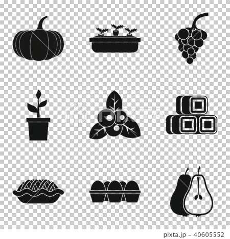 Yield icons set, simple style 40605552