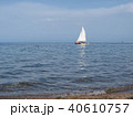 white sail in the sea 40610757