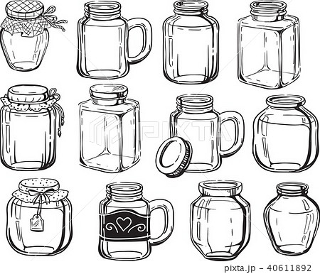 Jar Set のイラスト素材