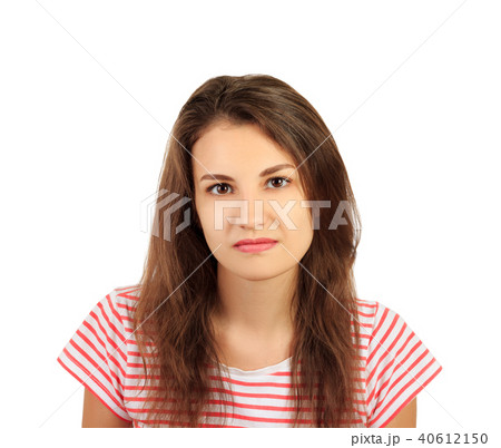emotional girl isolated on white background emotional girl isolated on white background 40612150