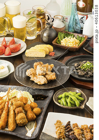 居酒屋メニューの写真素材