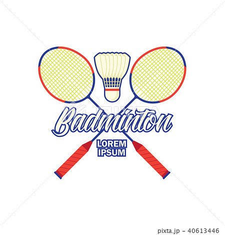 Badminton Logo Vector Illustrationのイラスト素材