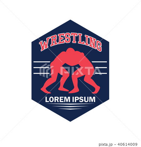 wrestling logo, vector illustration 40614009
