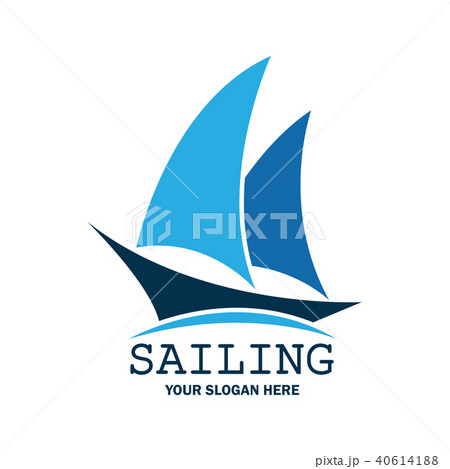 sailing logo, vector illustration 40614188