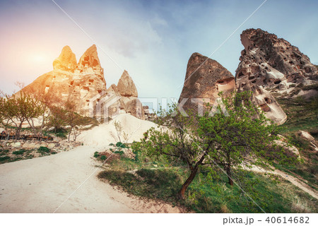 Review unique geological formations in Cappadocia, Turkey. Kappa 40614682