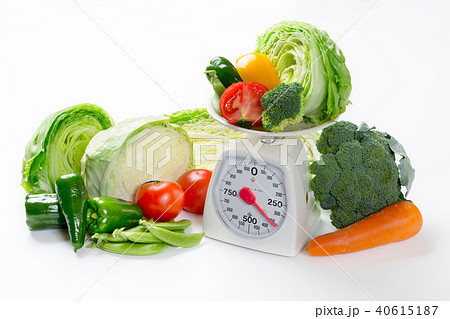 クッキングスケールと1日の野菜350g クッキングスケールと1日の野菜350g 40615187