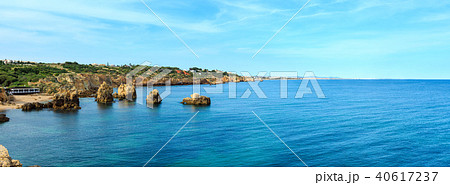 Atlantic rocky coast view (Algarve, Portugal). Atlantic rocky coast view (Algarve, Portugal). 40617237