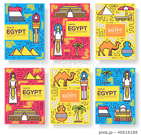Country Egypt travel vacation guidevector brochure card thin line set. thinking the idea linear Country Egypt travel vacation guidevector brochure card thin line set. thinking the idea linear 40619189