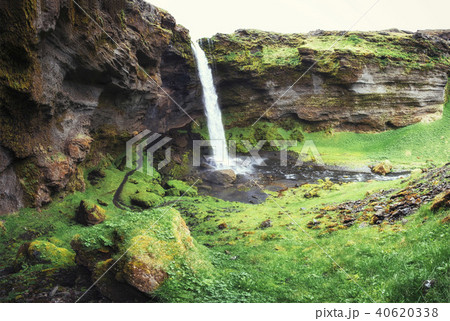 The beautiful waterfall in Iceland. The beautiful waterfall in Iceland. 40620338