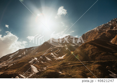 mountains at sunset backlight rays highlights mountains at sunset backlight rays highlights 40621247
