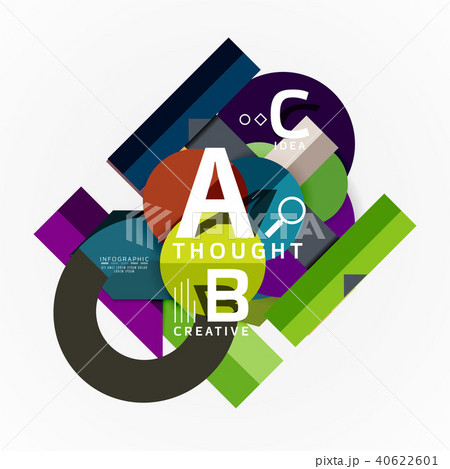 Abstract geometric option infographic banners, a b c steps process 40622601