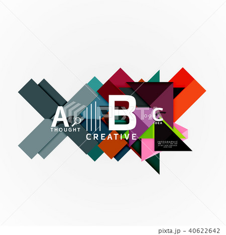 Abstract geometric option infographic banners, a b c steps process 40622642