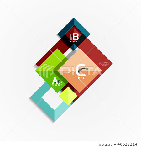 Abstract geometric option infographic banners, a b c steps process 40623214