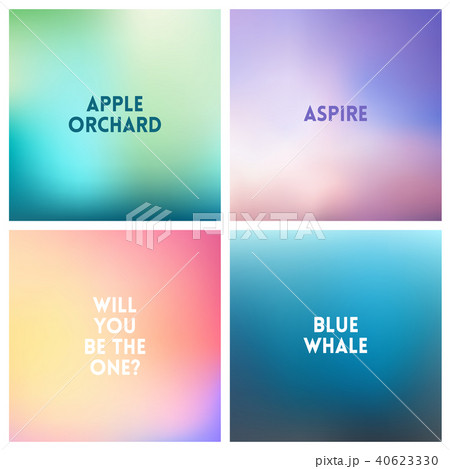 Abstract vector multicolored blurred background set. 4 colors set Abstract vector multicolored blurred background set. 4 colors set 40623330