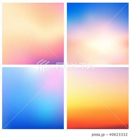 Abstract vector multicolored blurred background set 4 colors set. Square blurred backgrounds set - Abstract vector multicolored blurred background set 4 colors set. Square blurred backgrounds set - 40623332