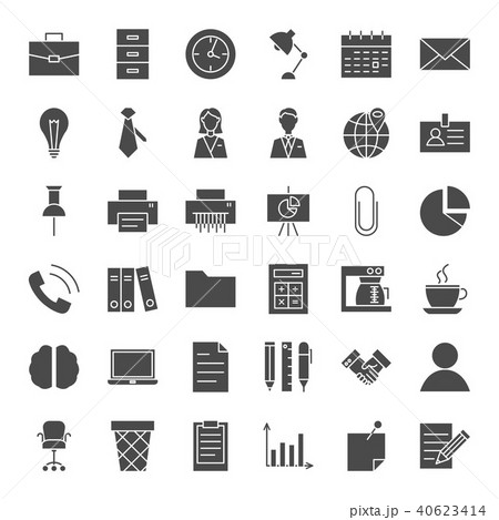 Business Office Solid Web Icons 40623414