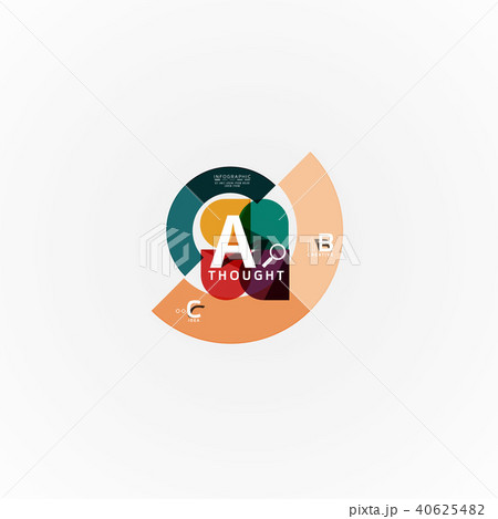 Paper infographic banner template with a b c options, infographics elements 40625482