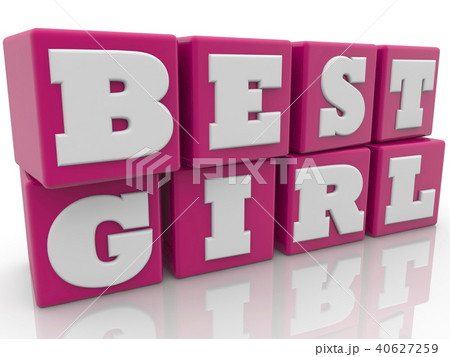 Toy cubes with best girl concept 40627259